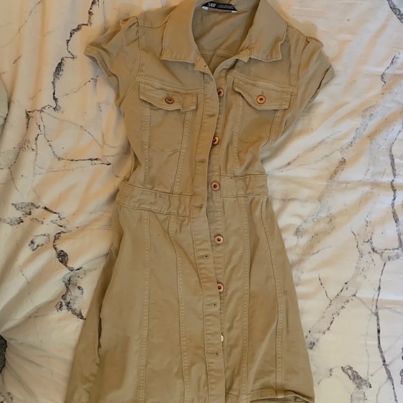 Beige denim dress - Picture 2 of 3